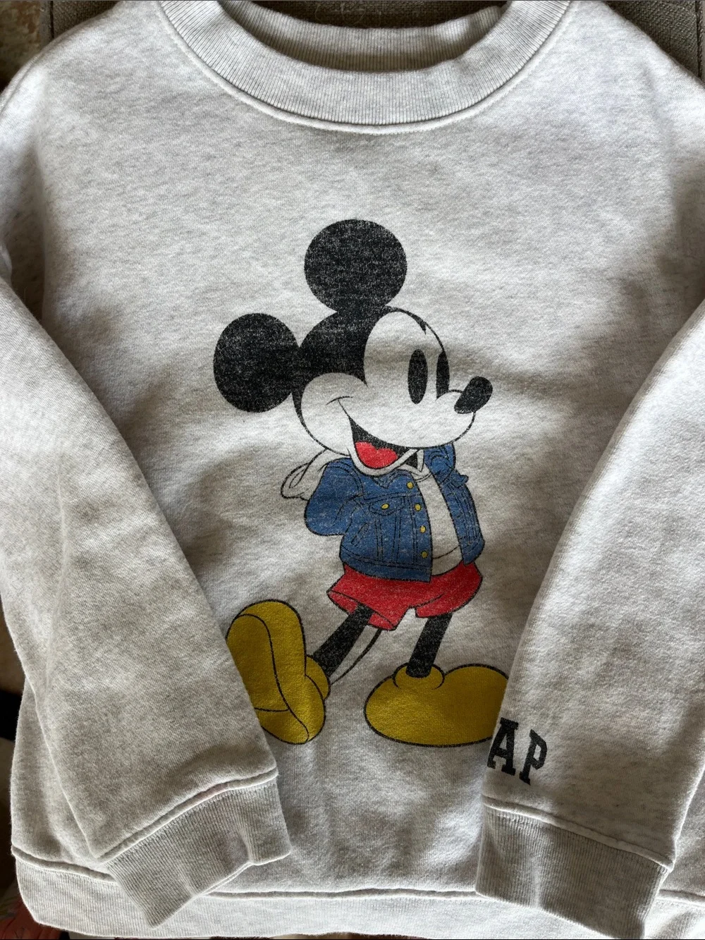 GAP Gray Mickey Mouse Graphic Sweatshirt - Toddler